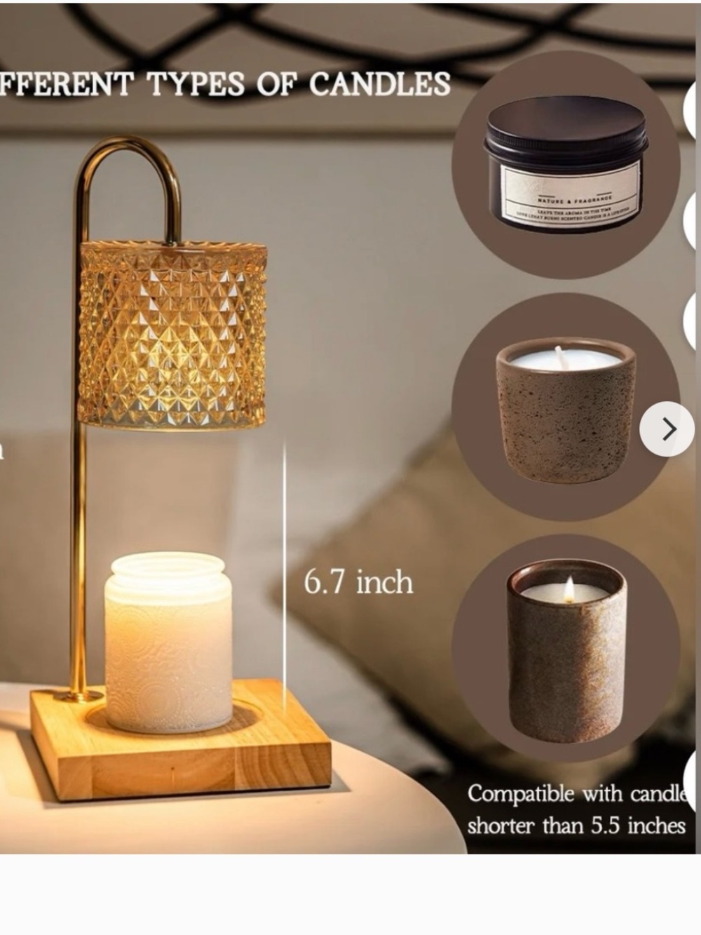 Modern Elegance Luxe Candle Warmer Lamp NWT - Picture 5 of 6